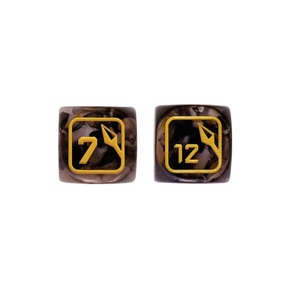 Würfelzeit Würfelset – 32x W6 12 Mm, Antik Braun Mit Schwarzen Augen, In Klarsichtbox – Für MTG, DnD & Tabletop-Spiele