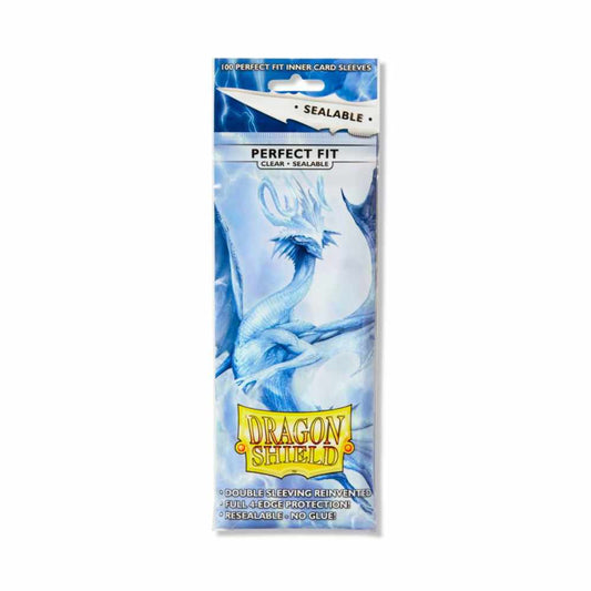 Dragon Shield: Perfect Fit Inner Sleeves – Sealable – Clear/Clear (100)